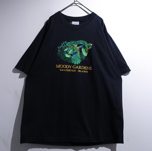 Black Bird Embroidered Animal T-Shirt