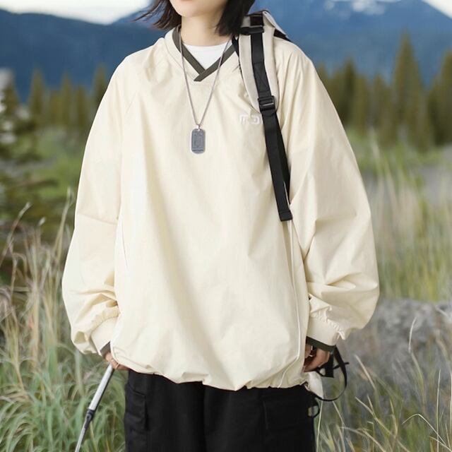 V-neck long sleeve tops -3col- A0093