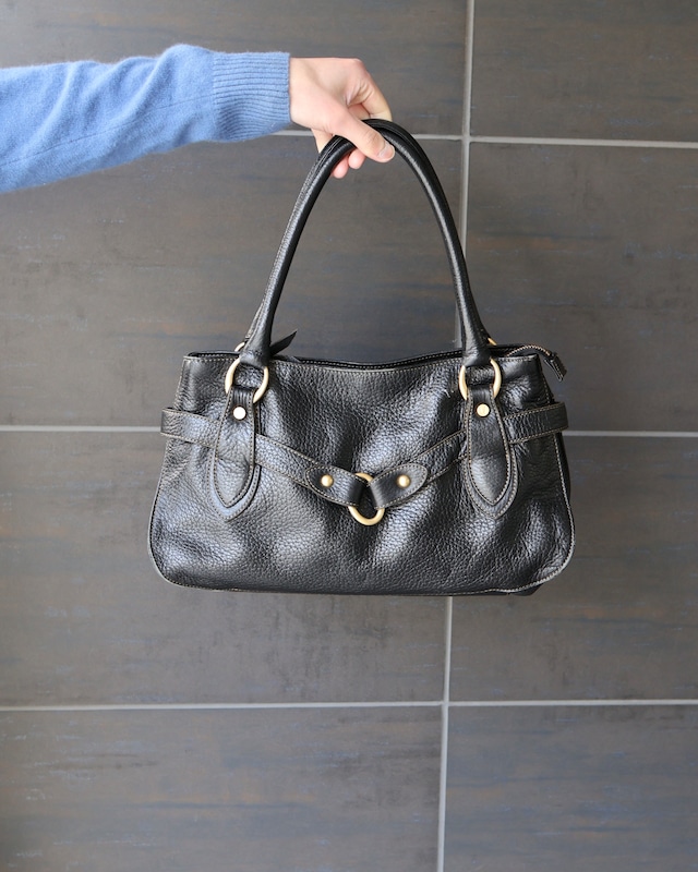 Buckle Design Leather Shoulder Bag