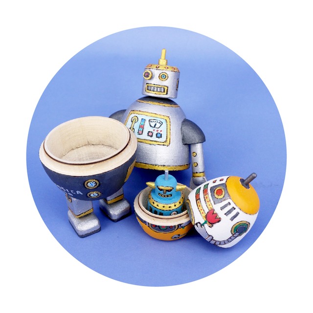 《 スタジオ ナナホシ 》ROBOSHICA　マトリョーシカ　3個型