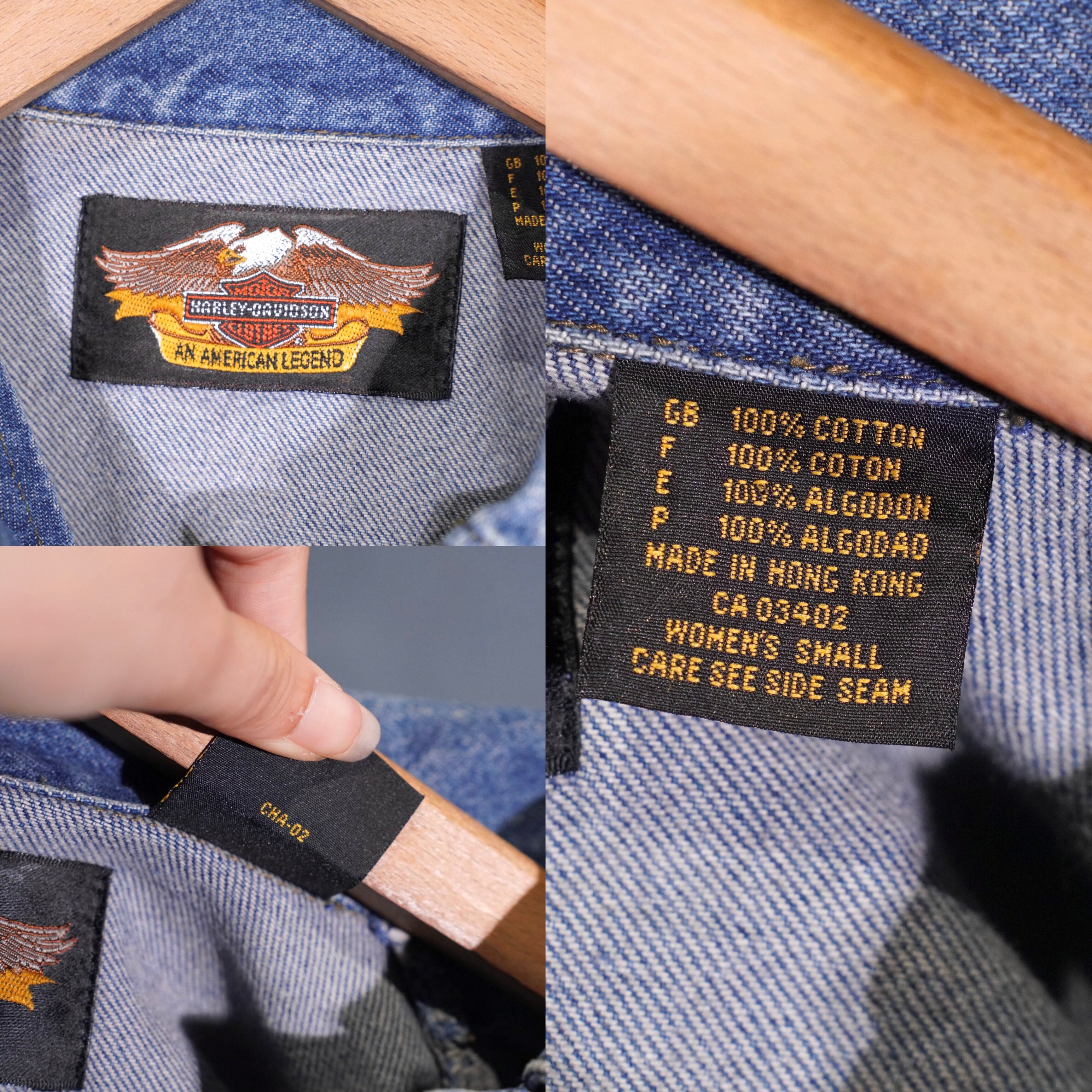 90's〜00's USA VINTAGE HARLEY DAVIDSON LOGO PRINT DESIGN DENIM