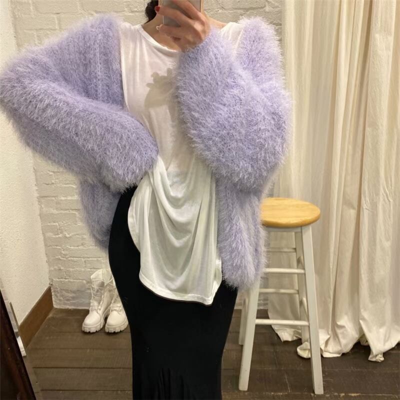 シャギーニット カーディガン AJ11009-2719