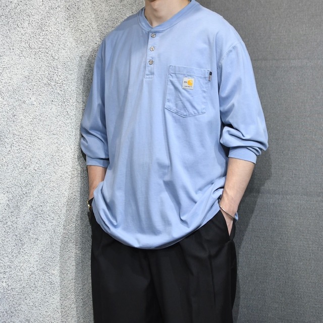 Carhartt force henry neck long sleeve tee