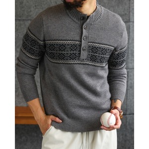 アメリカン ヘンリーネックウールニット 3色　S2224