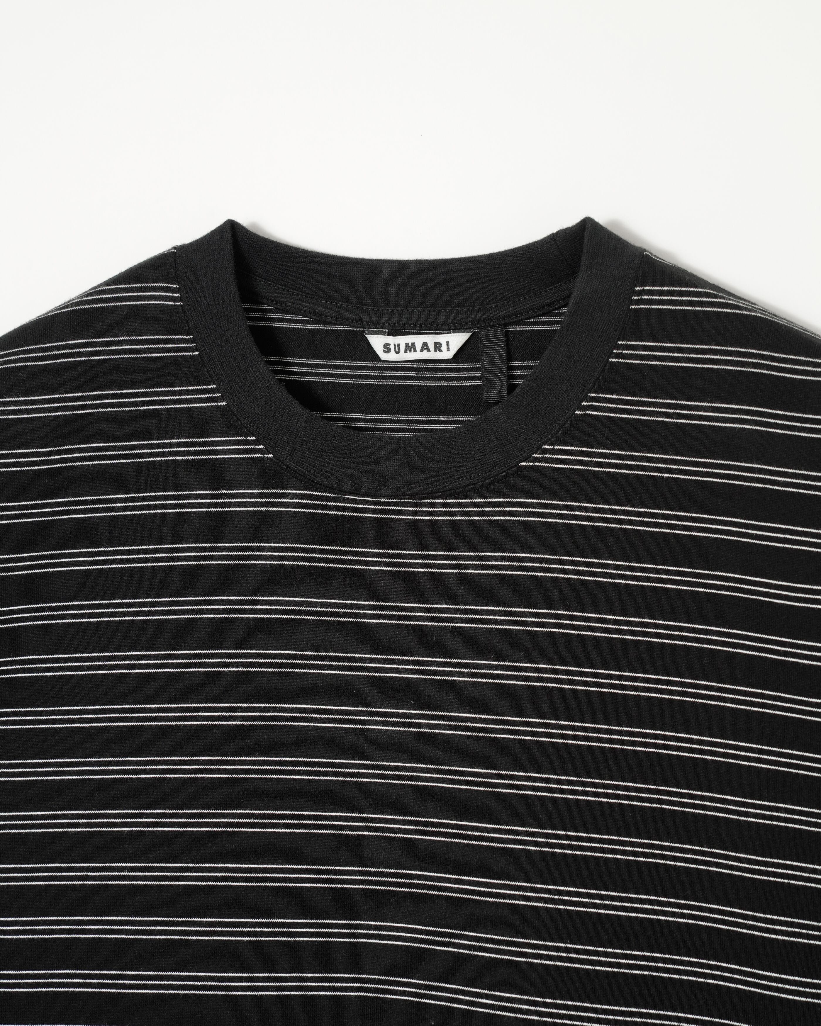 HEMCODE BORDER LONG SLEEVE T (BLACK) | SUMARI