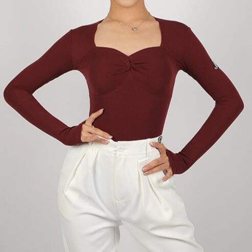 レオタード スクエアネック ダンストップス (レオタードタイプ) ds1130