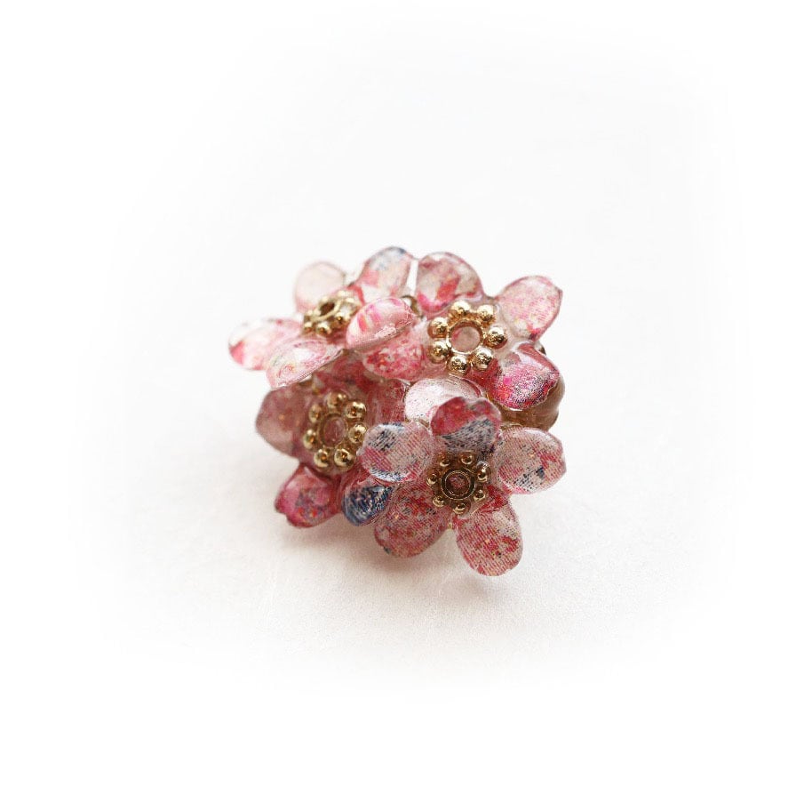 【希少✨廃盤品】  花束デザイン ブローチ シルバー 多色 風車 - 和風 花束ブローチ（四輪咲き）【1点物】 | 紫乃二夢（しのにむ