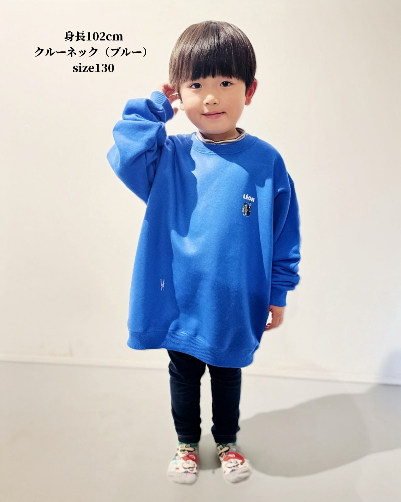 KIDS  クルーネックプルオーバーLEONoriginal　ブラック