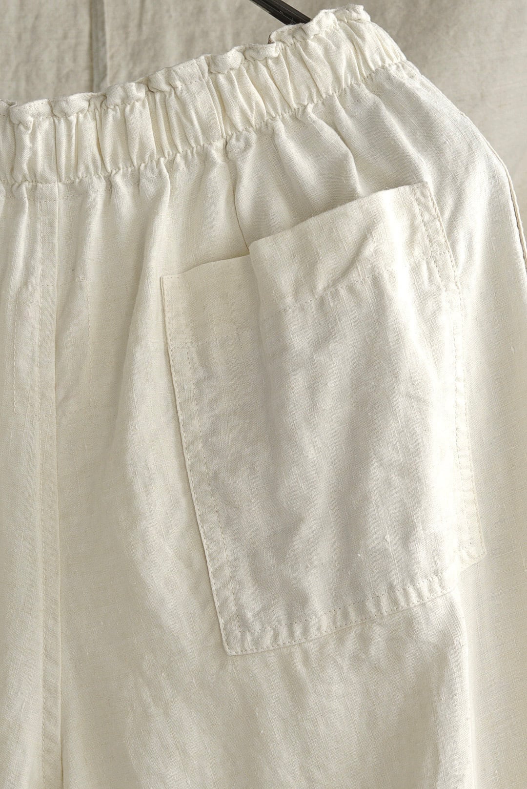 CHEZ VIDALENC - PANTS COULISSE STRAIGHT (ANTIC LINEN) | Brownie