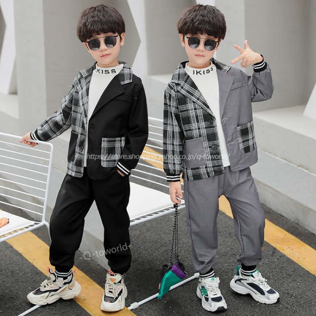 【90㎝-150㎝】スーツ　２点セット　ジャケット+パンツ　韓国版　男の子　韓国子供服　子供服　キッズ　