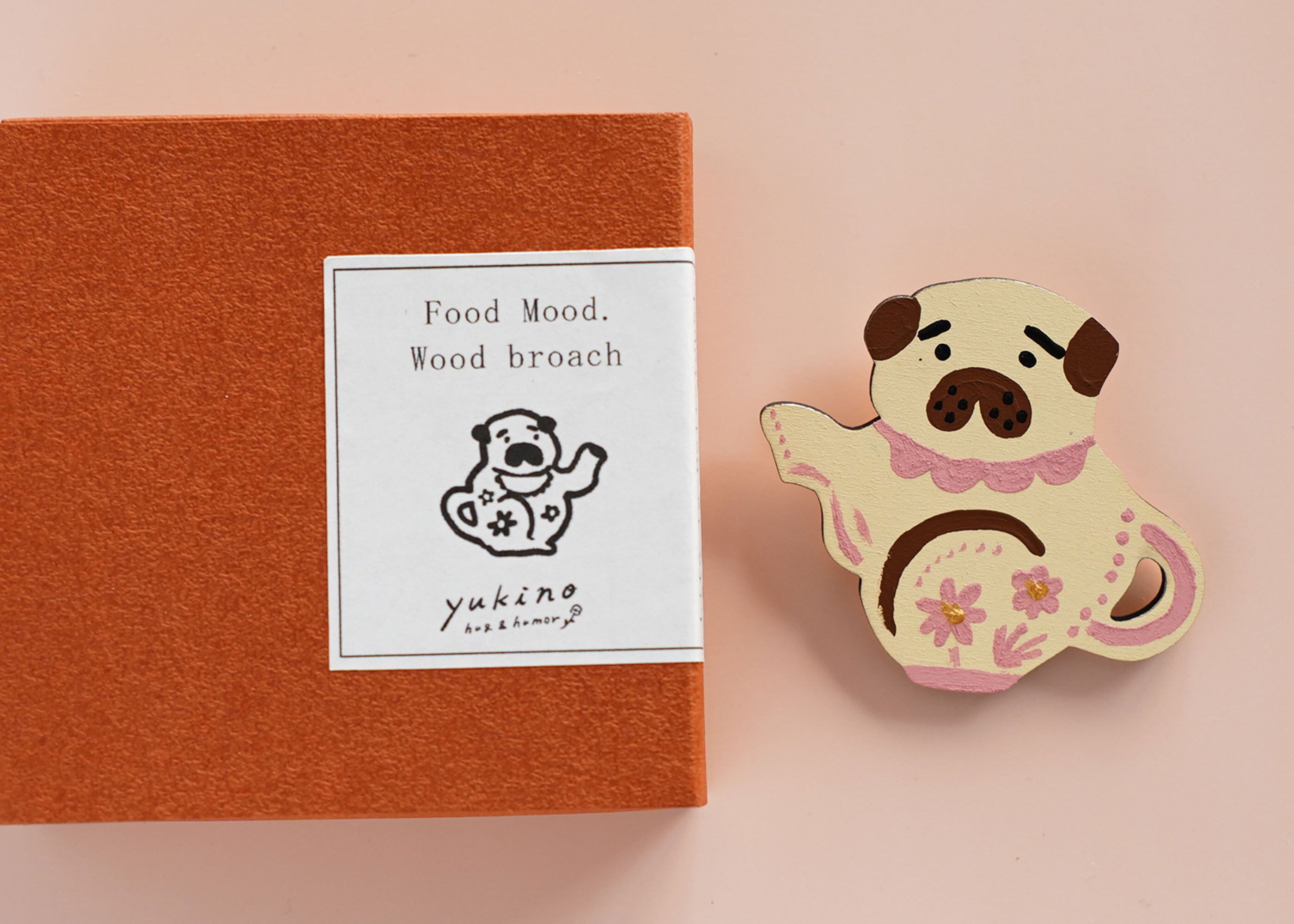 wood objet 原画 ミニブローチ-14