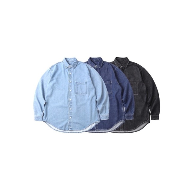 シンプルルーズデニムシャツ 3color N00568