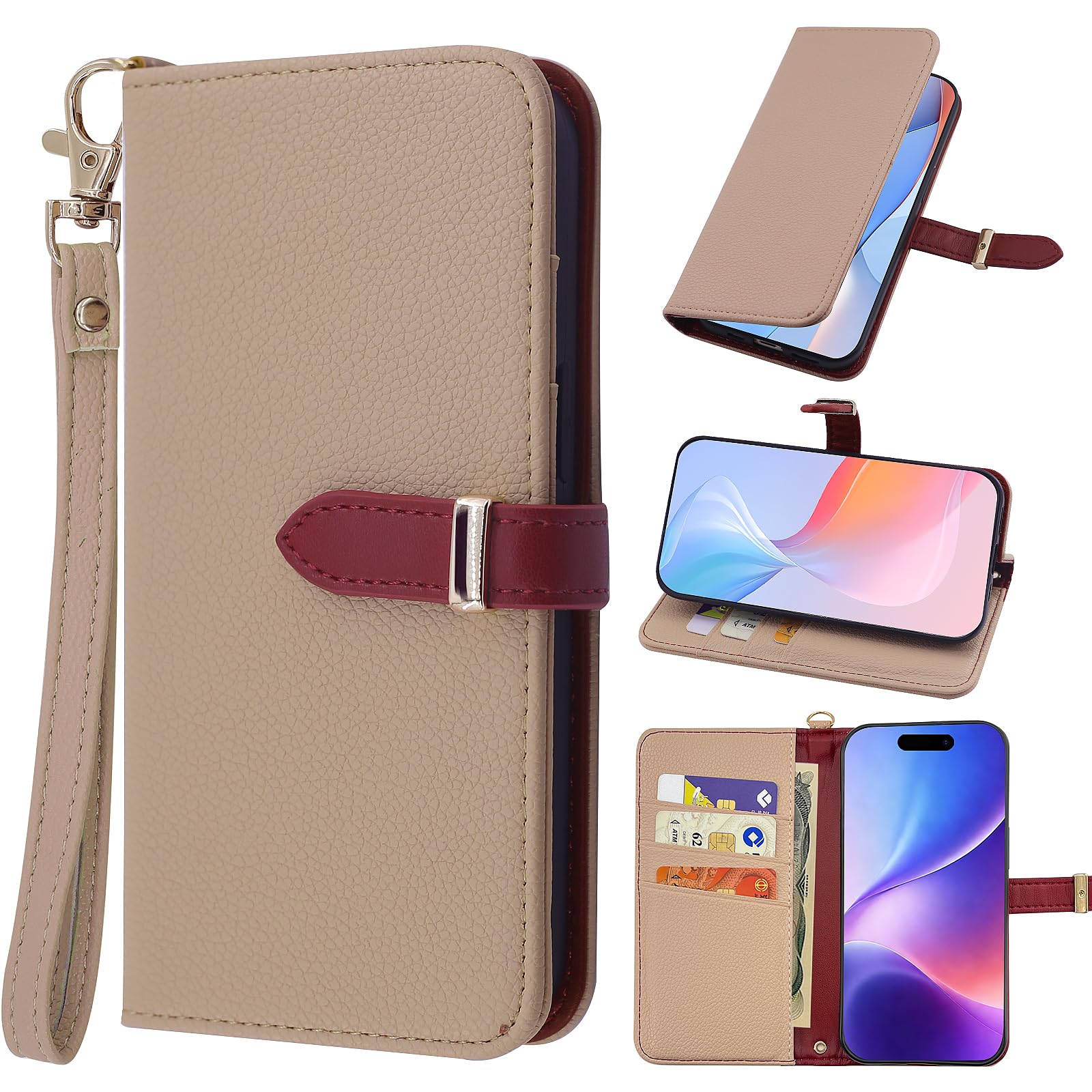 For Google Pixel 10Pro XLケース 手帳型 MaKaWa グーグル ピクセル 10Pro XL 手帳カバー 携帯 高級レザー 全面保護 スタンド機能 ストラップ マグネットベルト 女性用 可愛い カードポケット付き