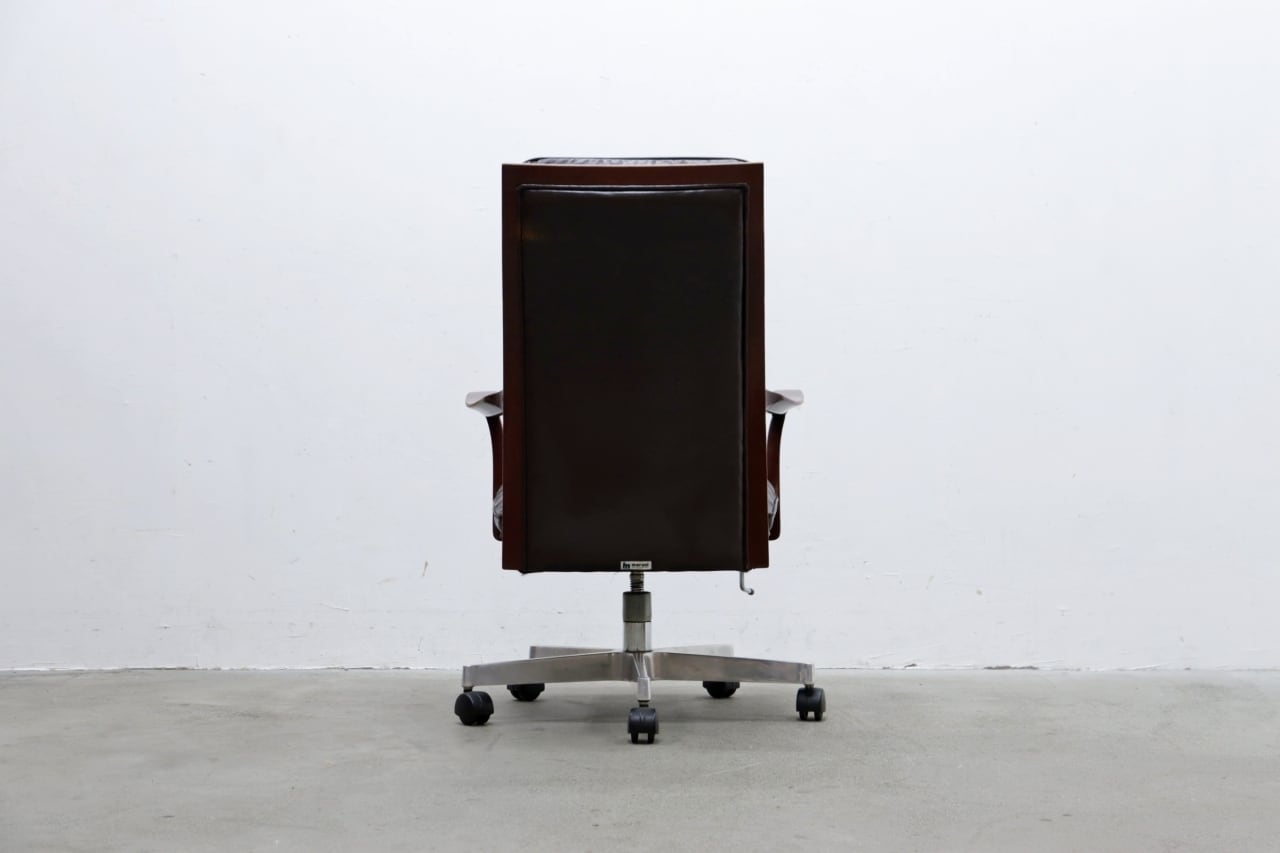 maruni マルニ木工 ヴィンテージ 本革 キャスターチェア デスクチェア