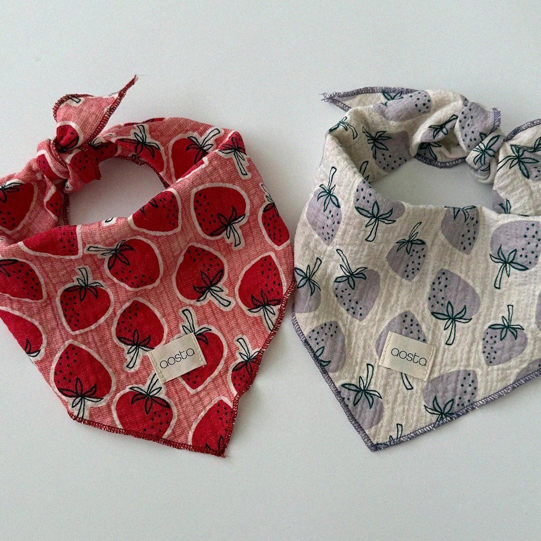 【2点送料無料】«予約»«Aosta» イチゴスカーフ 2colors