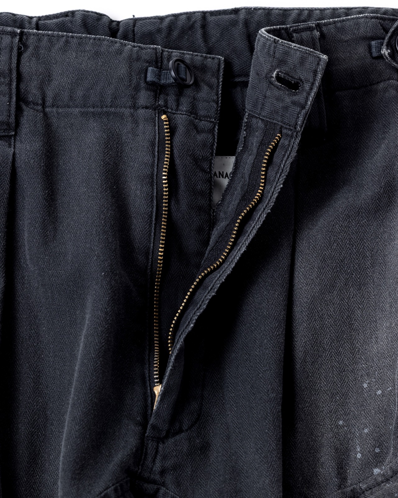 ANACHRONORM / REMAKED HERRINGBONE COMBAT CARGO TROUSERS