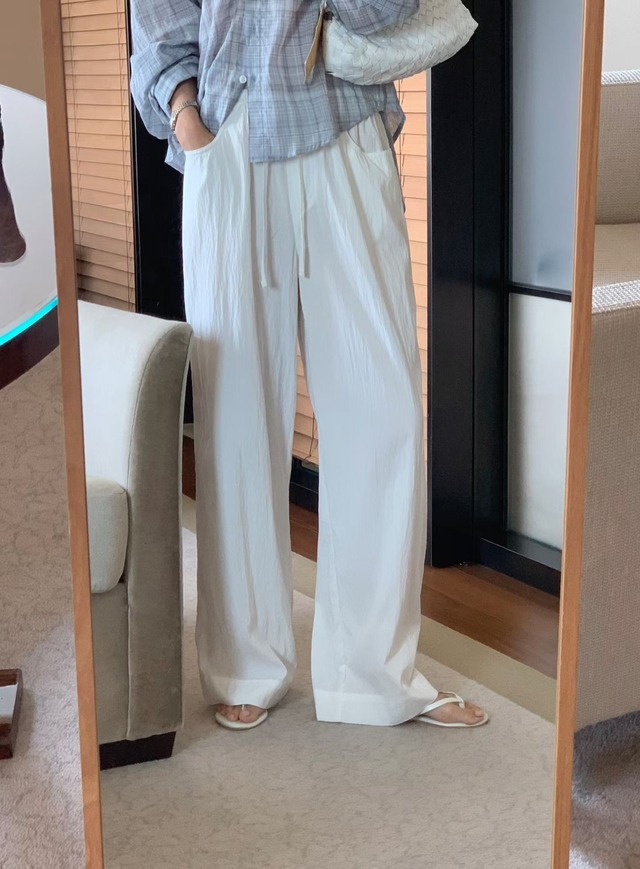 (LITER) blusher  nylon pants / 3color
