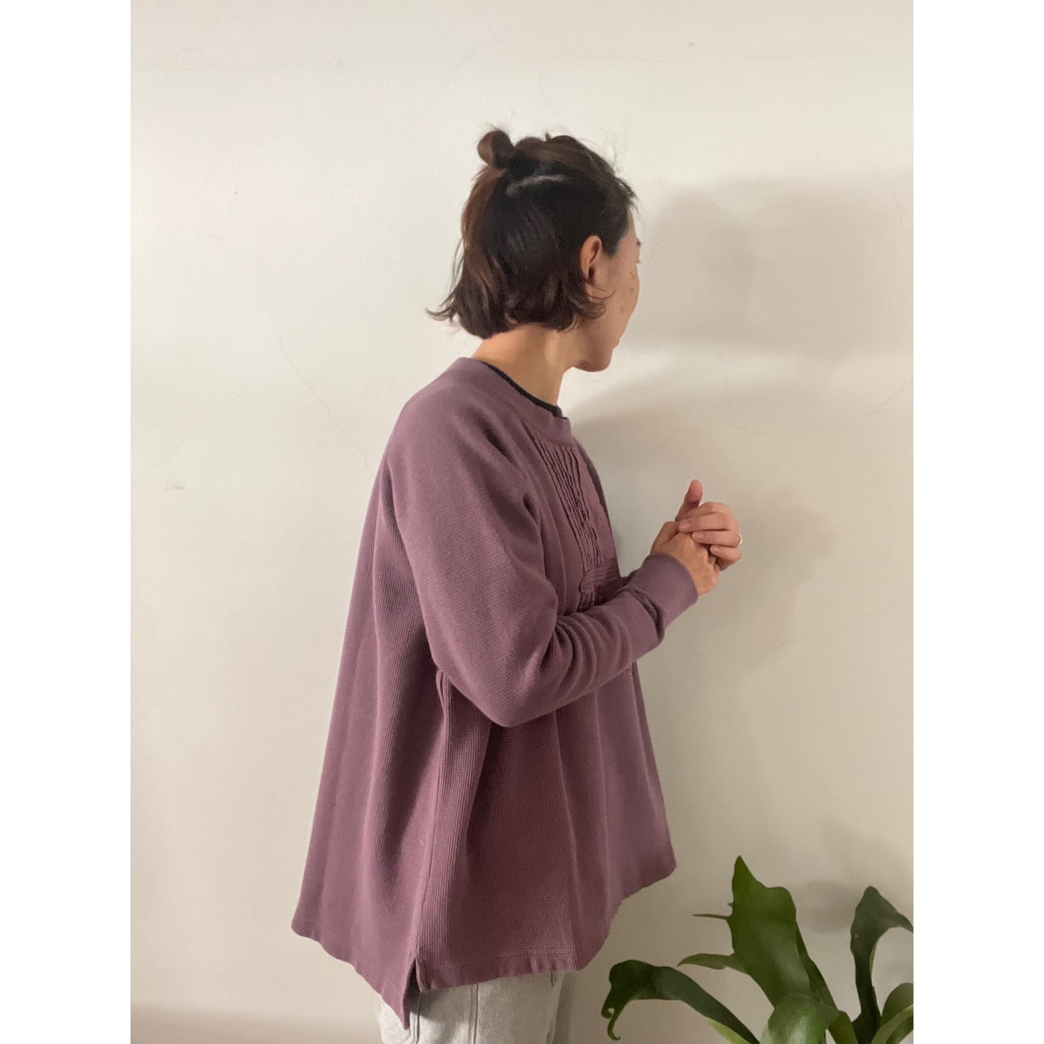 Simva114-0098-PPL Pintuck Thermal L/S PURPLE | O'KEEFFE Online Store