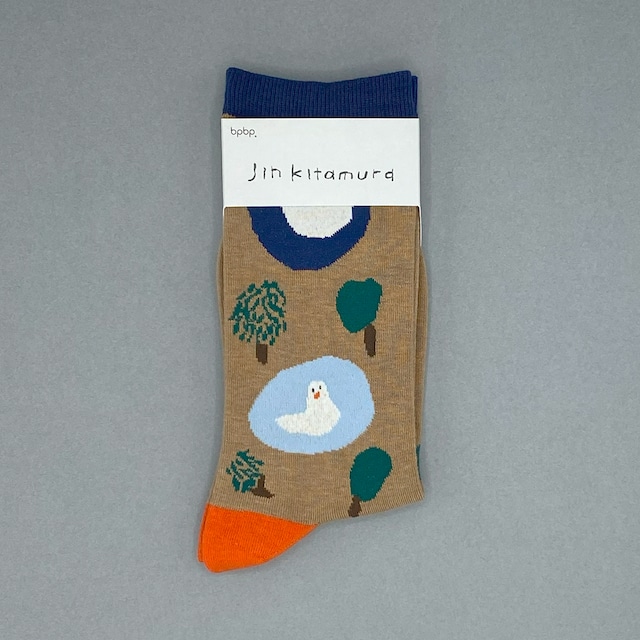 【JIN KITAMURA】北村人 SOCKS DUCK LAKE  あひると湖 ソックス