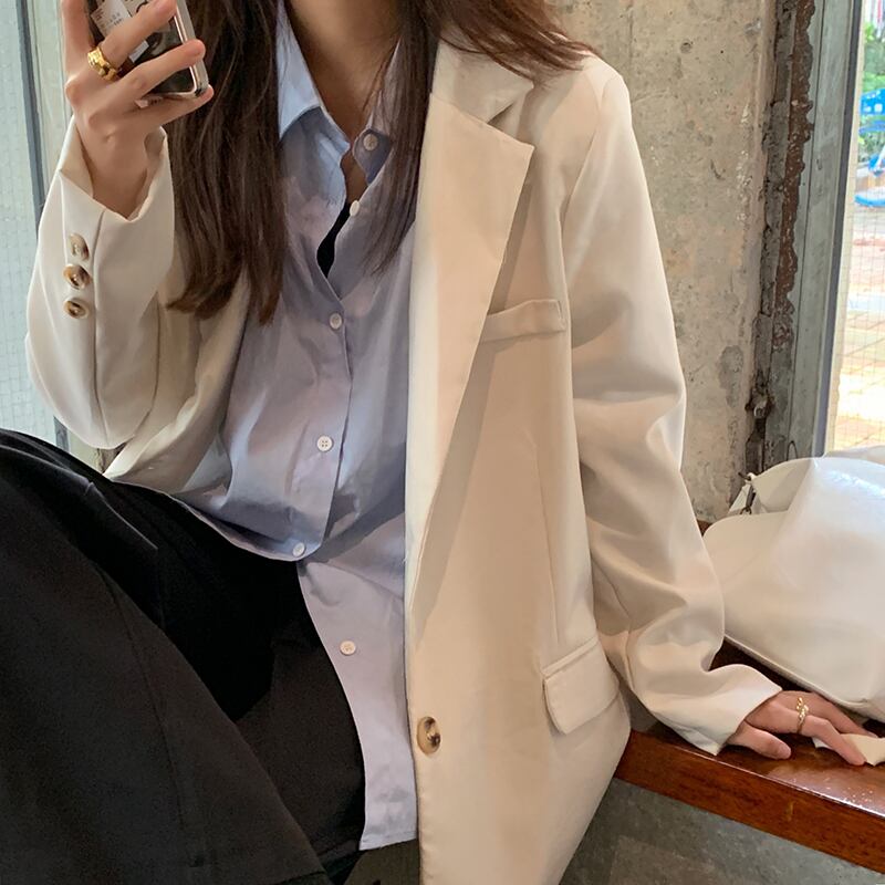 スーツジャケット女性英国スタイル2020年初秋新しいルーズ、シン、シン気質の小さなドレープスーツ クレセントシティ90519519478