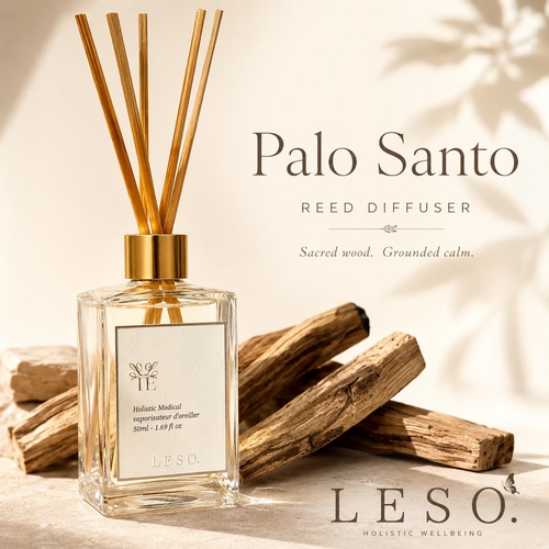 【 パロサント 】リード ディフューザー 50ml｜Palo Santo 日本製 ルーム フレグランス アロマ ウッディ 甘い香り 玄関 寝室 リビング ギフト LESO. レソット