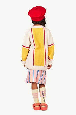 The Animals Observatory / Yellow Tricolor Bull Kids Sweater