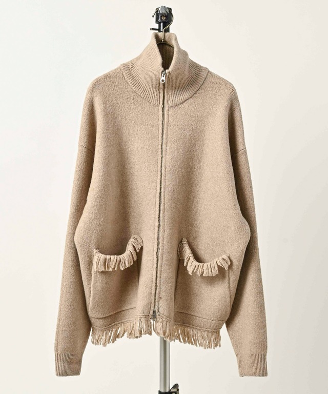 many men many mind Fringed Zip-Up Blouson (BLK) M2621020