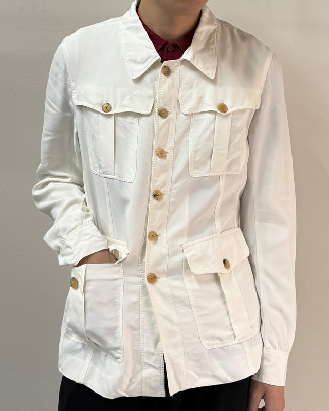【Dries Van Noten】white safari jacket