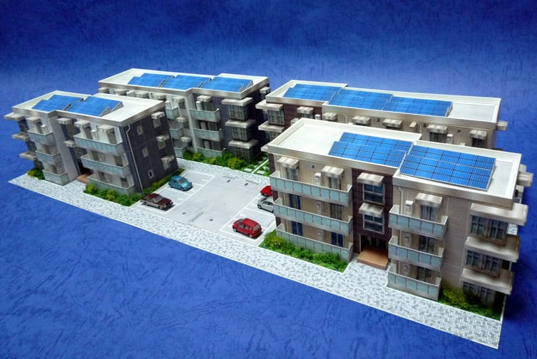 ストラクチャーペーパークラフトNゲージ団地