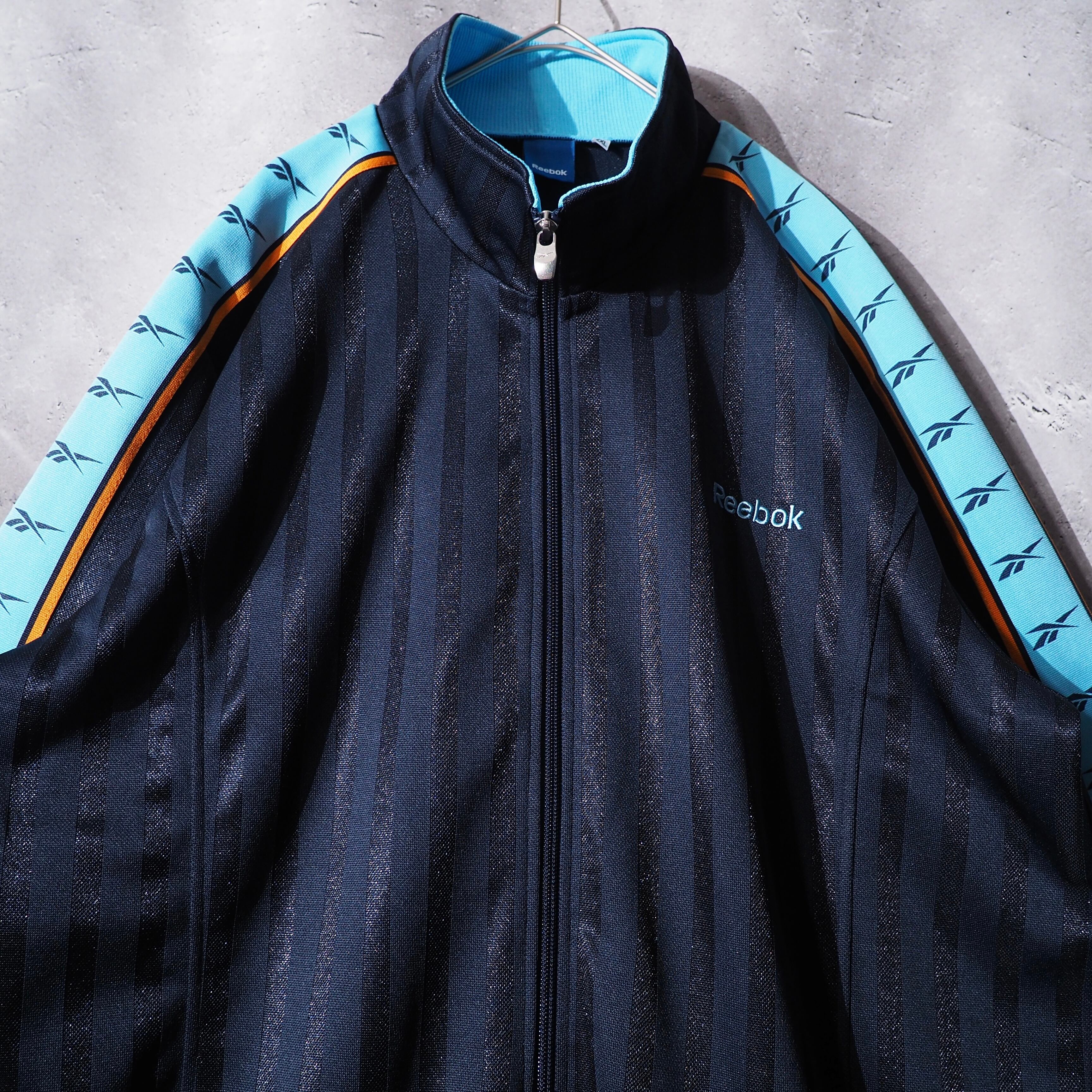 ” Reebok ” Good color line logo printed loose track jacket
