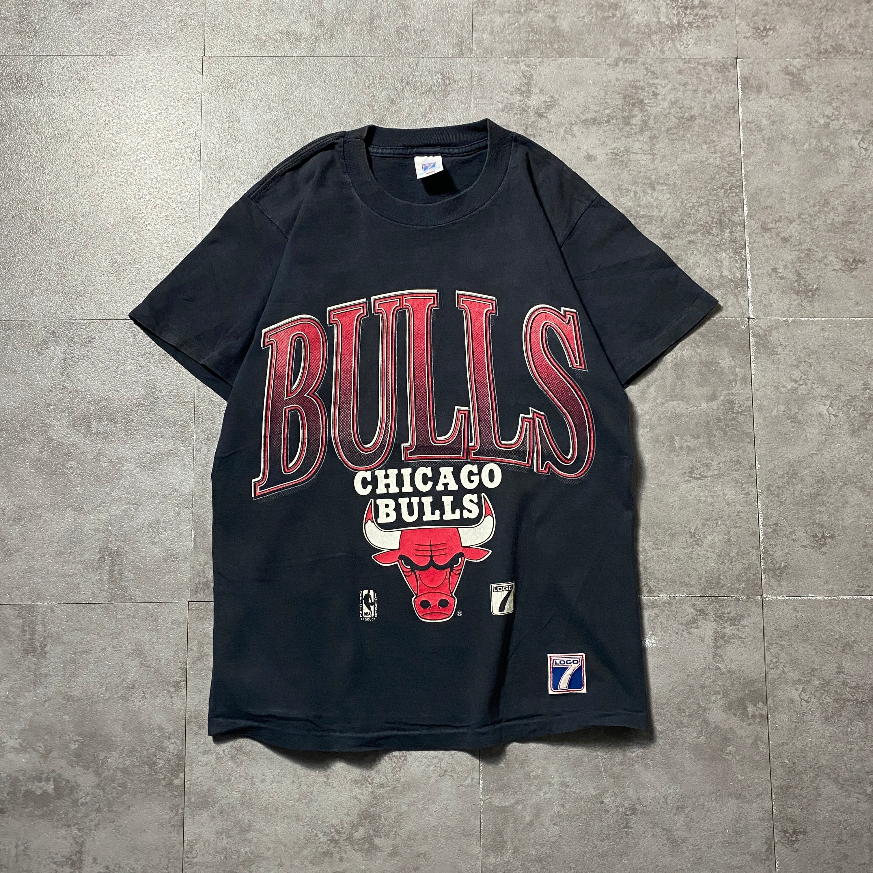 90's LOGO7 CHICAGO BULLS NBA シカゴブルズ プリント シングル