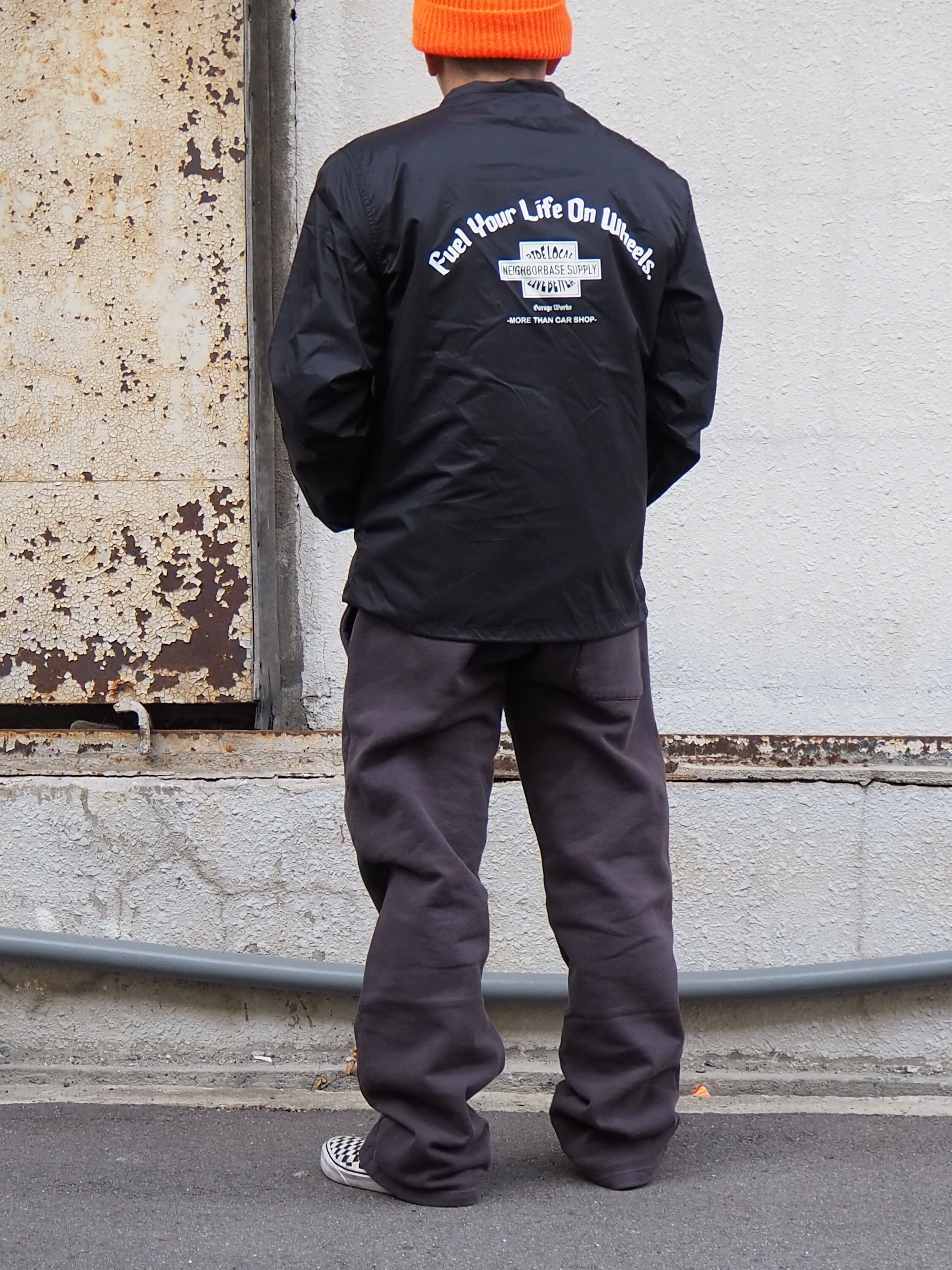 NBS Coach Jacket – Fleece-Lined /【Black】 | NEIGHBORBASE SUPPLY
