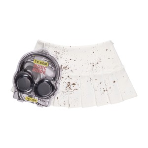 【TE.COM】Splatter Ink Pleated Mini Skirt