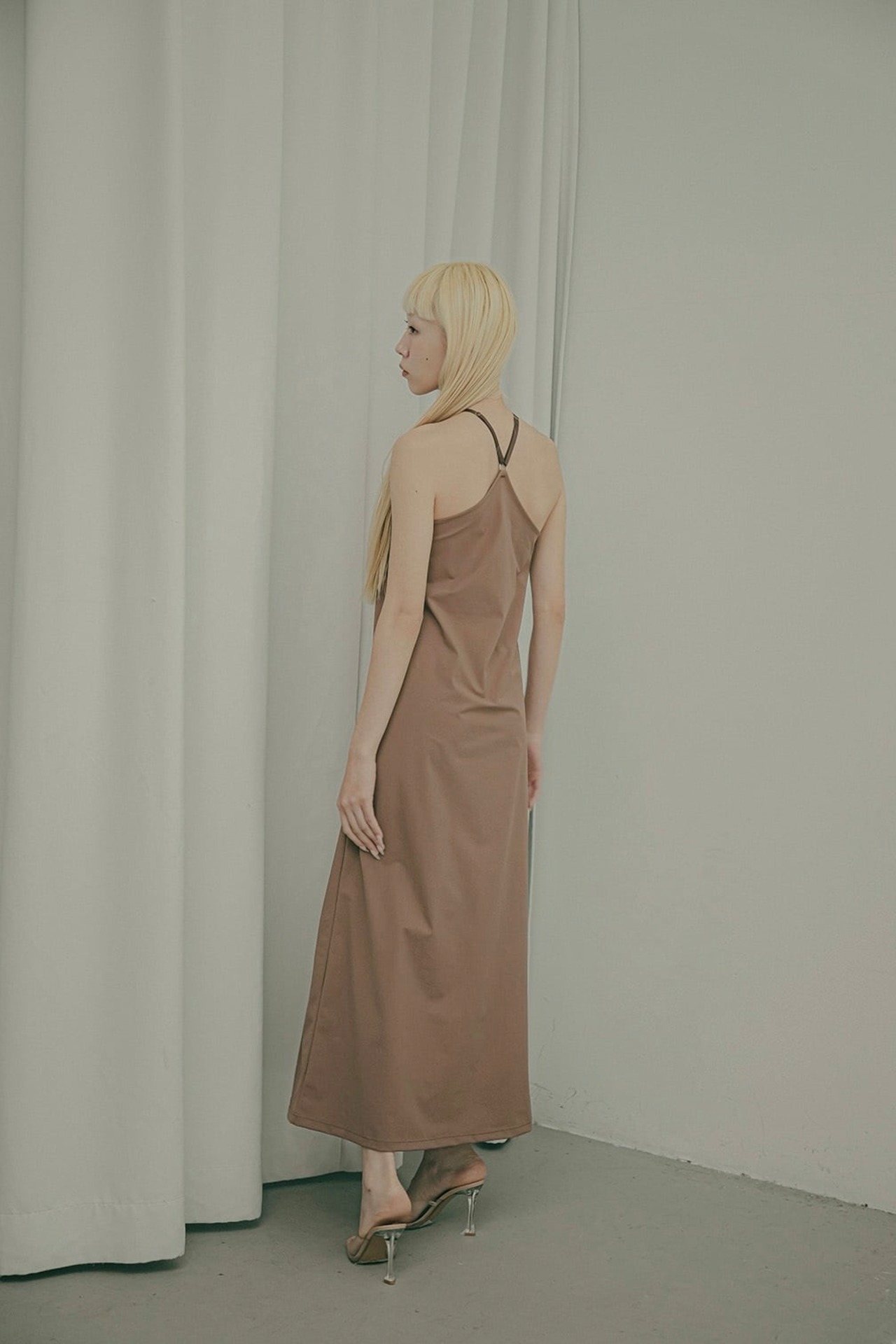 Halter Neck Onepiece / LATTE - 2