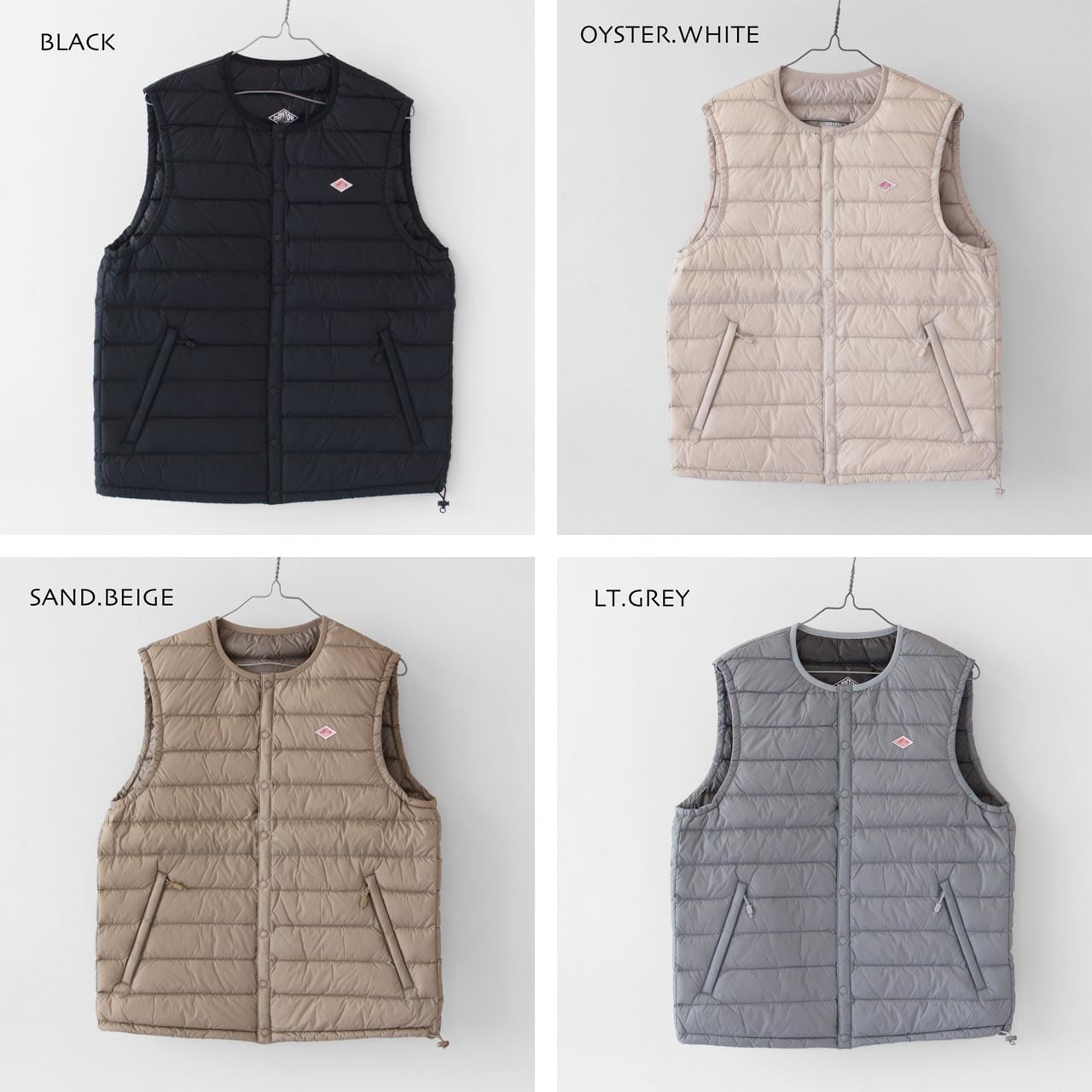 DANTON [ダントン] M NYLON TAFFETA INNER DOWN CREWNECK VEST [DT