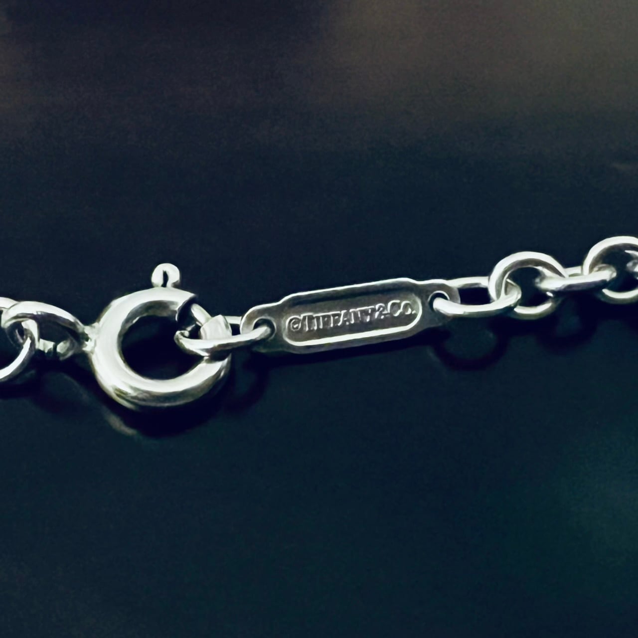VINTAGE TIFFANY & CO. Plain Chain Necklace Sterling Silver