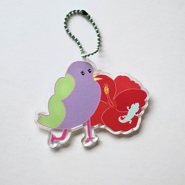くっくるがーちゃんハイビスカス♡ホログラムアクリルキーホルダー
