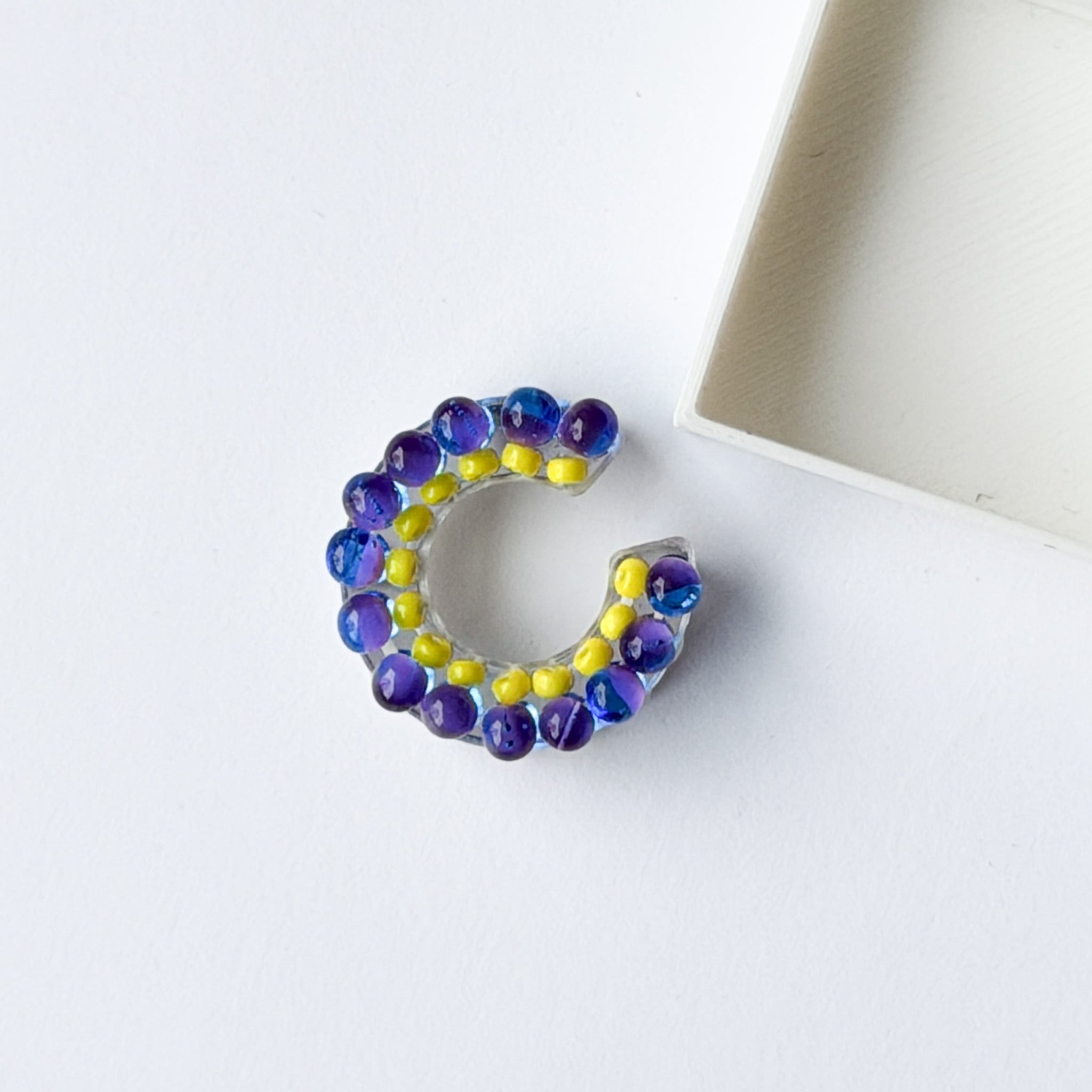 puzzle ring ear cuff 'bicolor' [03]
