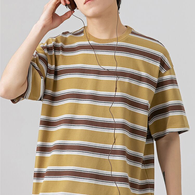 ★ROUND NECK STRIPE T-SHIRT　　　A0655