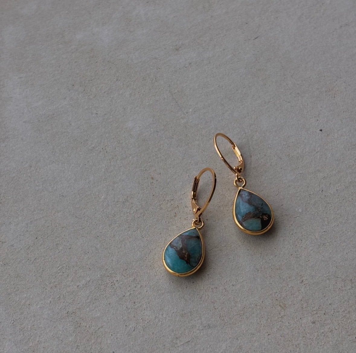 Amazonite /14kgfピアス