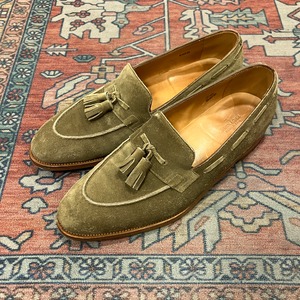 John Lobb "JIHEL" Suede Tassel Loafers《8E》