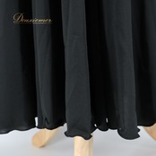 社交ダンス 衣装 スカート ブラック系 チャコットロイヤルダンス Chacott ROYAL DANCE 黒 無地 シンプル レッスン 練習 オールブラック 上品 伸縮 ストレッチ 日本製 ロング ダンス衣装