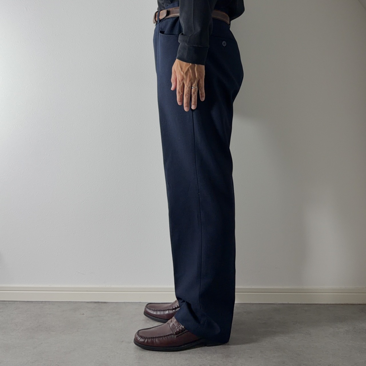 80s Levi's ACTION SLACKS NAVY "made in USA"  [W34.5L29.5相当] 古着 - 14