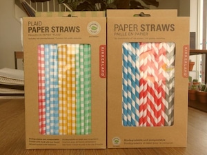 Plaid Paper Straws