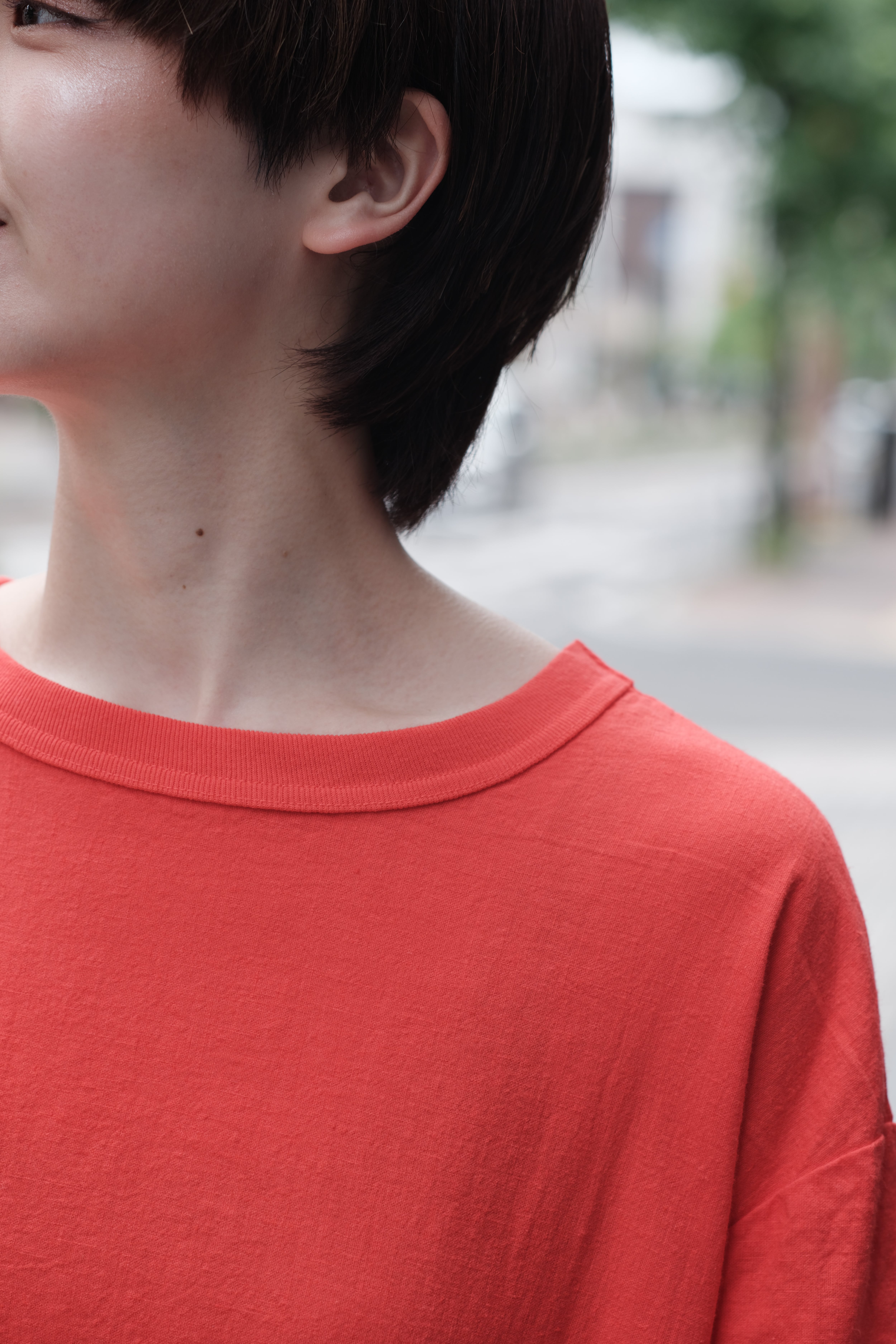 maillot】linen rich back tuck half sleeve shirt-OP | theater(シアター)