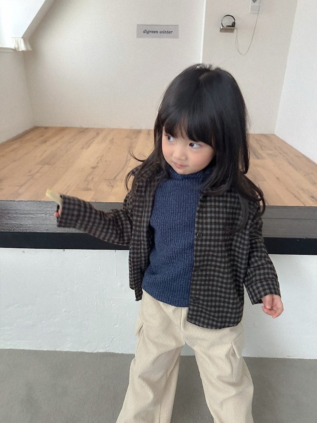 〖取寄〗韓国子供服 / 26winter / Digreen / モナチェックシャツ / キッズ / 冬服 *S~2XL*