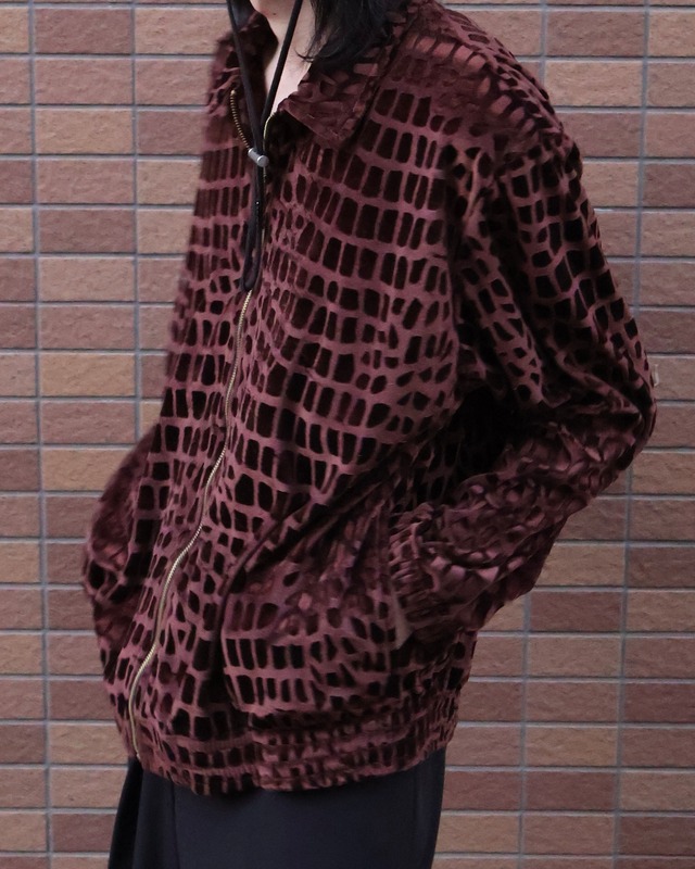 All-over design zip blouson