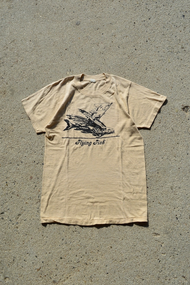 Flying Fish Records 70's From USA Vintage Promotion Tee Body by SCREEN STARS 1970's Vintage Single Stitch RN13765 フライングフィッシュレコード スクリーンスターズ 70s Tシャツ