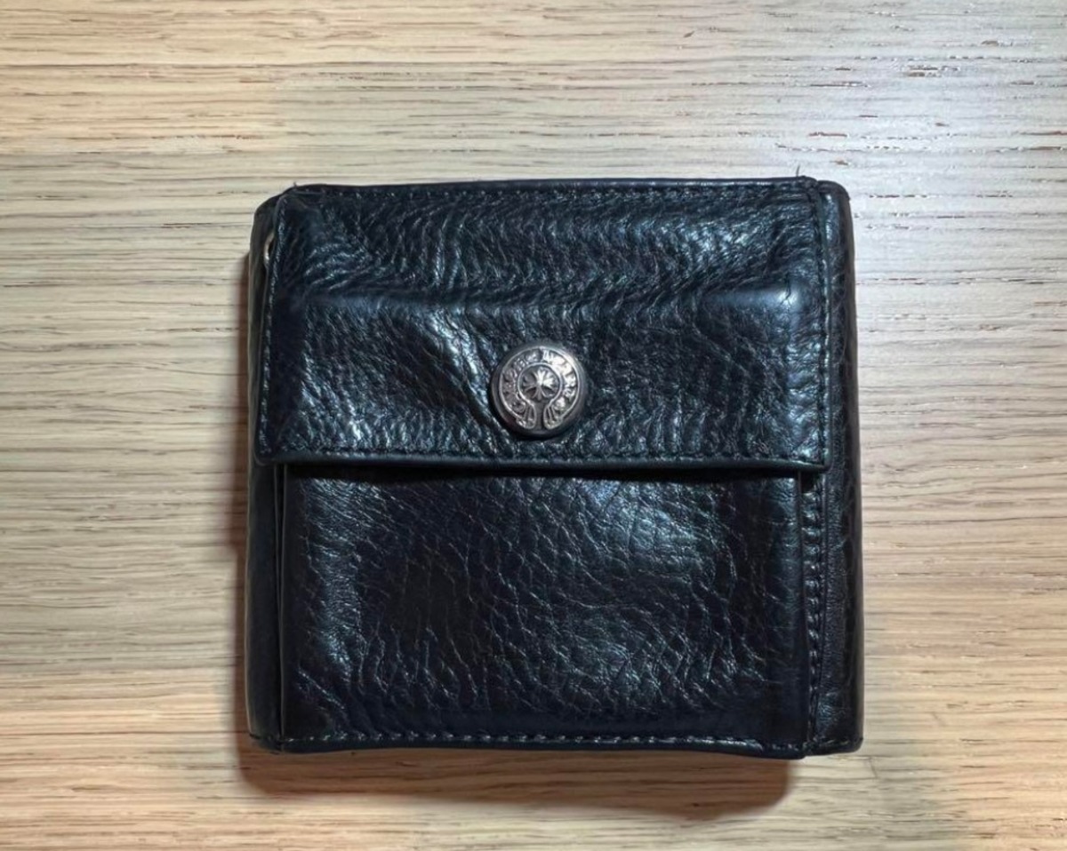 クロム ハーツ 財布 二 つ折り CHROME HEARTS クロムハーツ レザー 