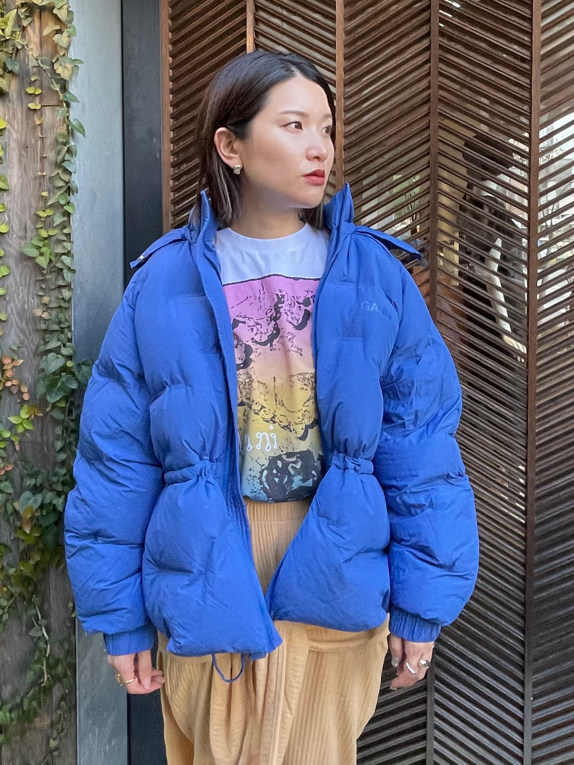 【23AW】GANNI ガニー / Soft Puffer Short Raglan Jacket | TRENT